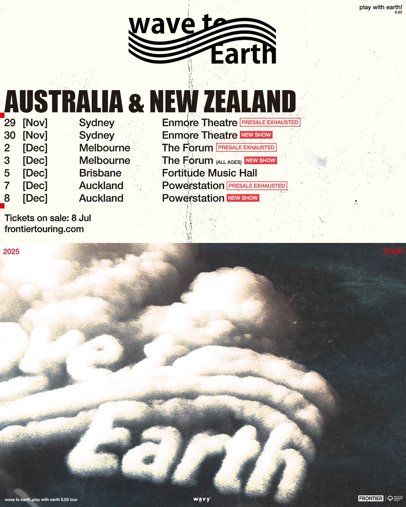 wave to earth 0.03 World Tour Poster 2025